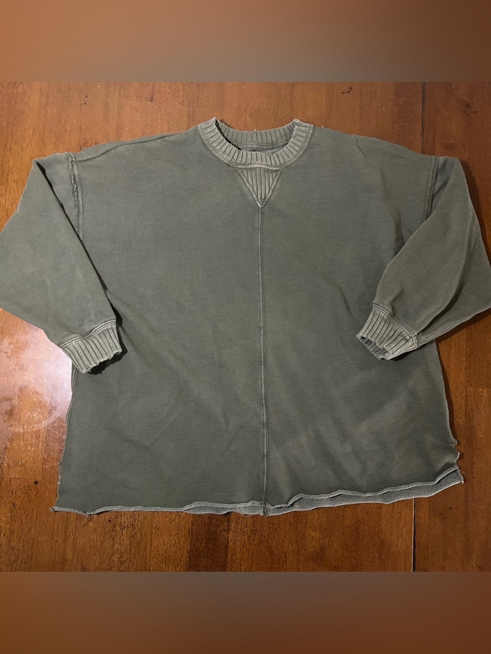 Aerie green oversized sweatshirt